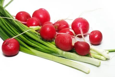 Редиска и зеленый лук