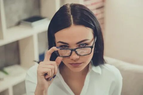 Her glasses