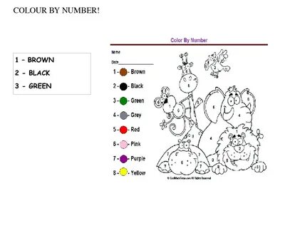 Colour the answers