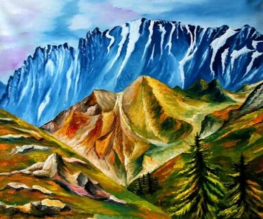 Картинка нарисованных гор