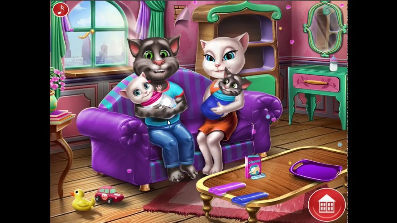 Игра ухаживать за кошкой. Tom and Angela. Tom igra Angela. Дети Тома и Анжелы.