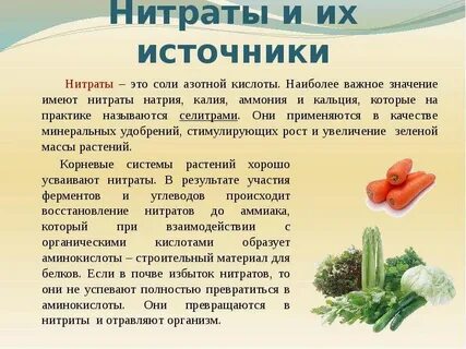 Виды нитратов