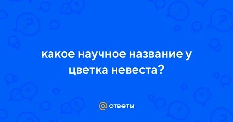 Какое научное название