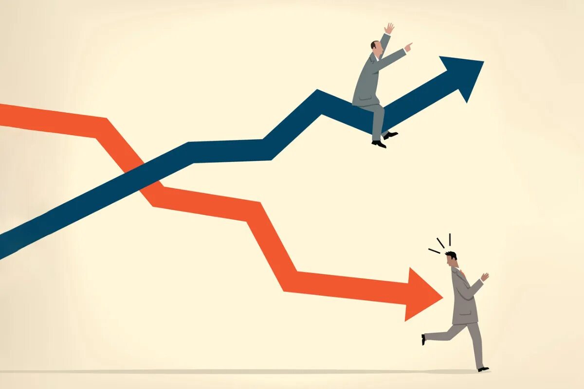 Карикатуры про статистику. Стрелка вниз. Падающее звено. 2022. Падающее звено.