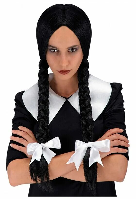 Как сделать прическу венсдей poisonnightmares Halloween costume wigs, Wednesday addams makeup, Halloween make