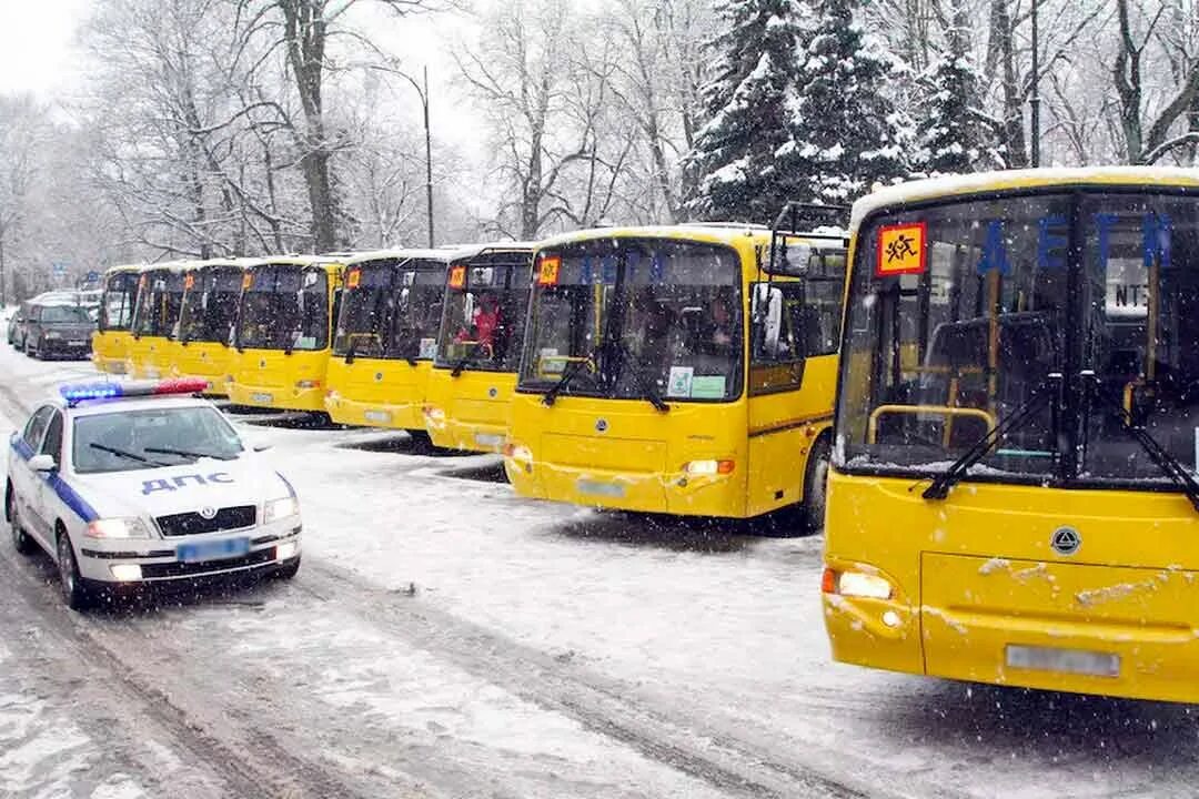 Подвоз детей автобусами. Школьные автобусы в России. Школьный автобус зимой. Перевозка групп детей автобусами.