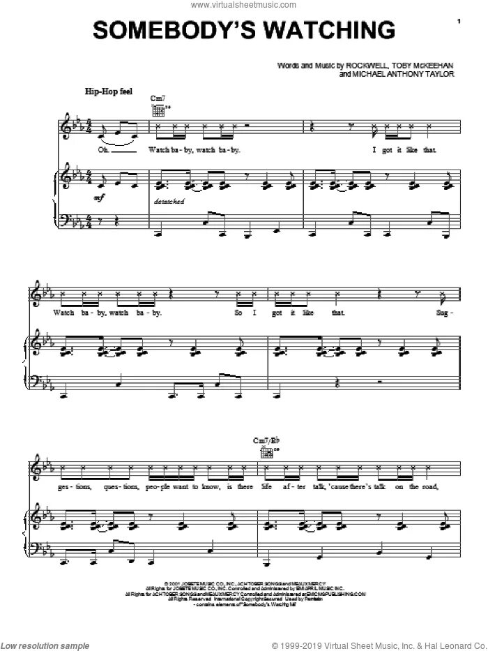 Rockwell Somebody's watching me. Rockwell Somebody's watching me аккорды. Somebody's watching me Ноты. Somebody watching me Rockwell Ноты для фортепиано. Somebody s liking