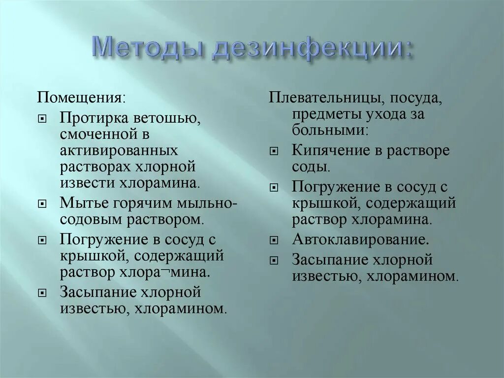 Обработка после туберкулеза