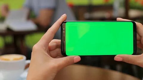 Телефон с зеленым экраном