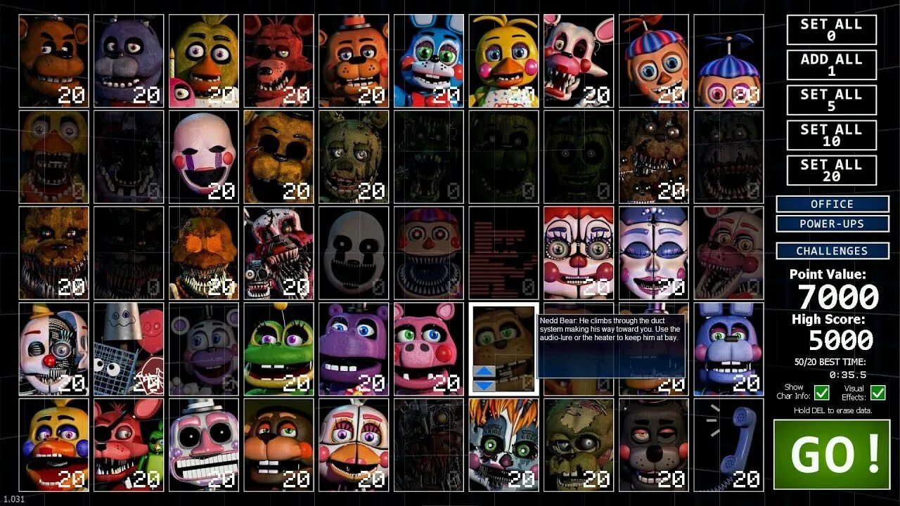 Fnaf ucn андроид. Ultimate custom night аниматроники. fnaf ultra custom night all 310 animatronics. фнаф ультимейт кастом найт персонажи. таблица ucn.