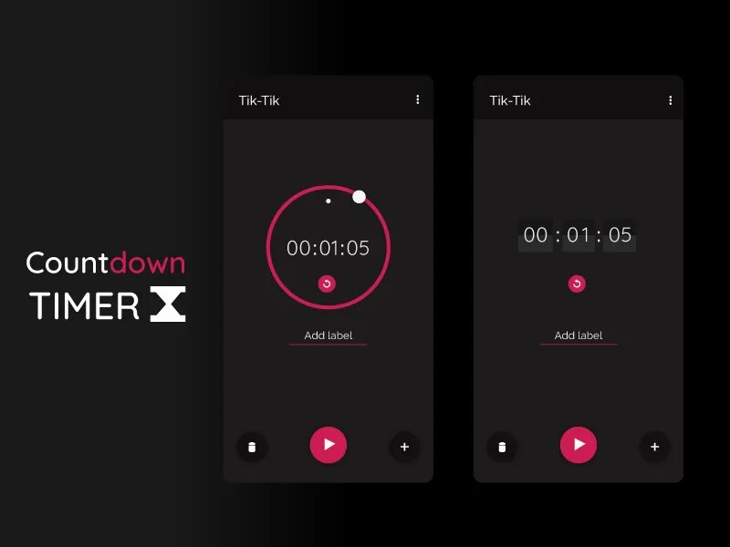 Android таймер. Countdown timer. таймер дизайн. таймер интерфейс. timer ui design.