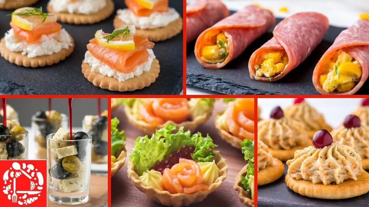 Быстрые закуски. Кабачки с помидорами. Яйца фаршированные ассорти. Фаршированные яйца с сыром. Видео рецептов закусок.