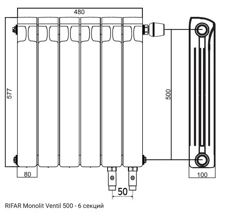 Радиаторы отопления биметаллические Рифар монолит 500. Биметаллический радиатор Rifar Monolit Ventil 500. Радиаторы Рифар монолит 500 с нижним подключением схема подключения. Радиатор Рифар монолит 500 10 секций размер. Vi 500