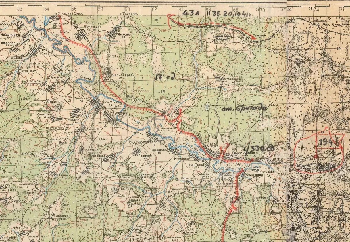 17 Стрелковая дивизия 1941. Карта боевых действий 1941 Серпухов. Узкоколейная железная дорога Угодский завод Серпухов карта. Карта района боевых действий.