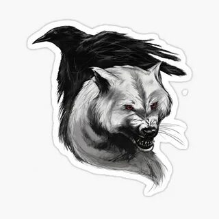 Wolf and raven