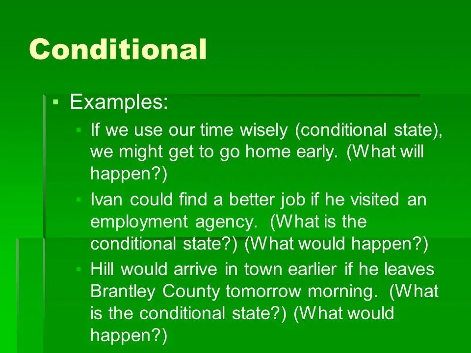 State conditions