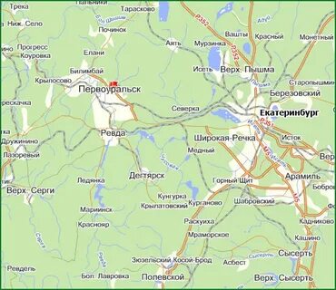 Карта екатеринбурга первоуральске