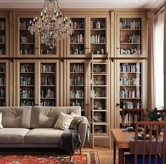 Книжные шкафы в интерьере