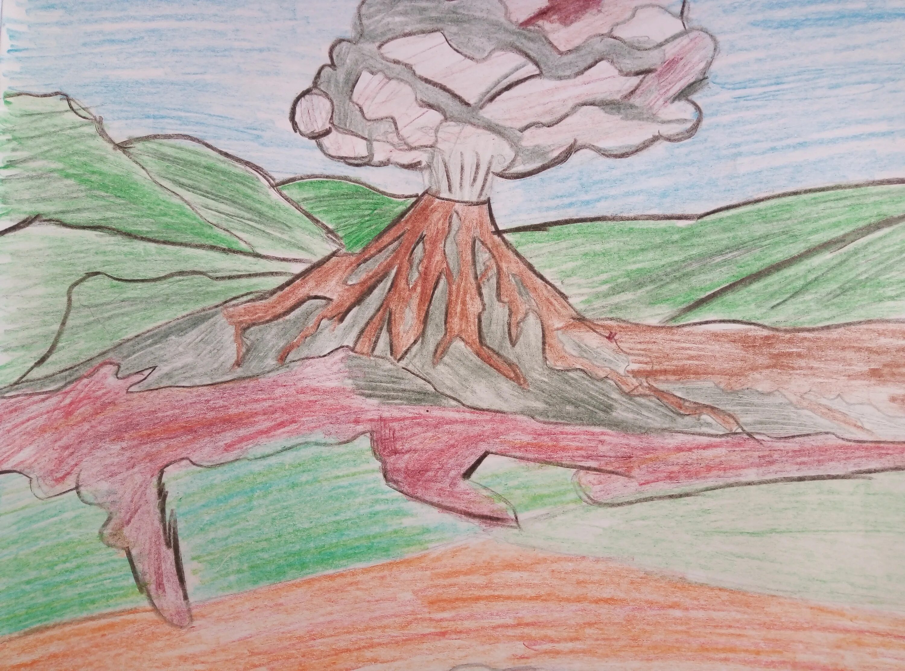 Вулкан рисунок. Рисунок вулкана для срисовки. Извержение вулкана рисунок. Картинки вулкана для срисовки. Рисунок вулкана 5 класс