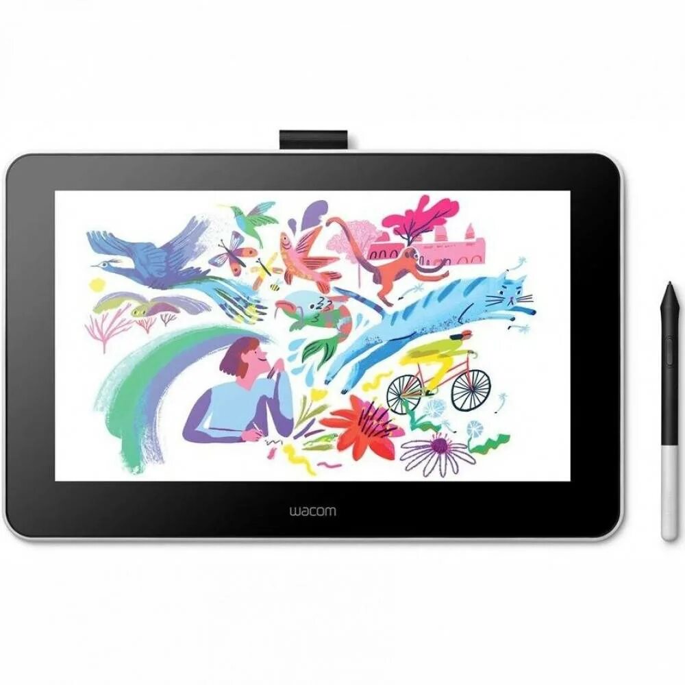 Цветные планшеты. Графический планшет-монитор Wacom one 13 [dtc133w0b]. Графический планшет Wacom one 13 Pen display. Графический планшет-монитор Wacom one 13, белый. Интерактивный дисплей Wacom one (dtc133).