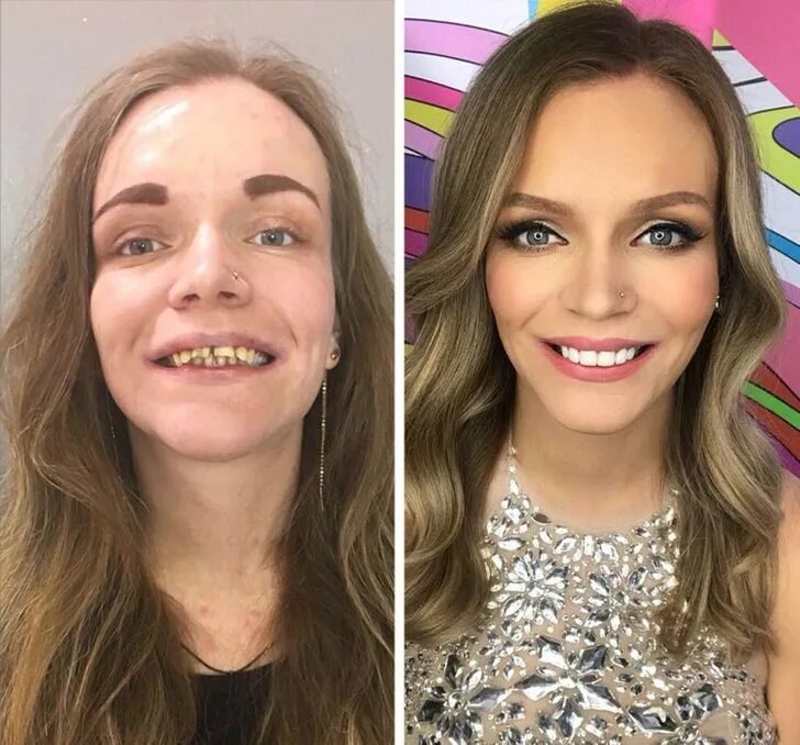 До и после или было стало Pin on Makeup transformation