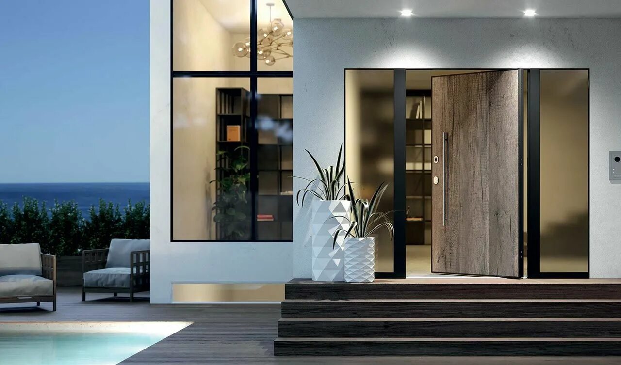 Est porte. Двери Pivot. Porte Vista межкомнатные двери. Reynaers Pivot Doors. Дверь пивот Алюмил.