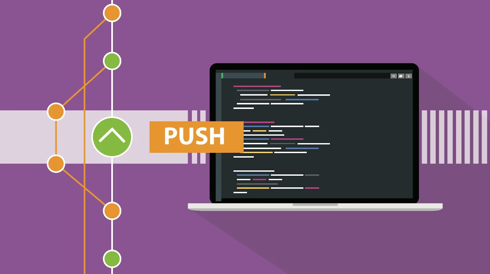 Technology push. Push технология. git иллюстрации. git push. значок git push.