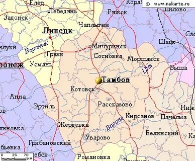 Тамбов местонахождение