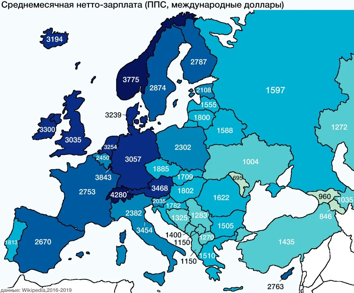 Есть ли в европе. Средняя заработная плата в Европе 2020. Карта европейских зарплат. Средний заработок в Европе. Средние зарплаты в Европе карта.