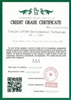 Grade certificate