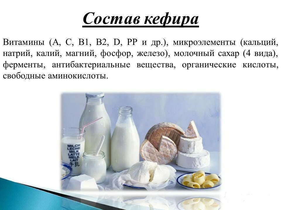 Кефир состав продукта витамины. Полезные вещества в кефире. Сообщение о кефире. Полезные витамины в молочных продуктов. Почему кефир считают диетическим