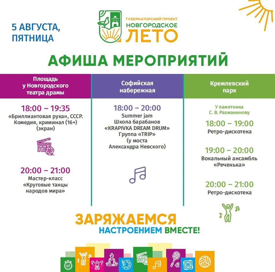 Мероприятия в новгороде в июне. Афиша великий новгород. афиши по городу. афиша день города в новгороде великом 2025. новгородское лето афиша мероприятий август.