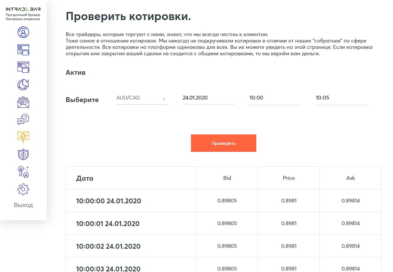 Сайт брокера интрейд бар. Проверка котировок. интрейд. проверка котировок интрейд бар. интрейд бар.