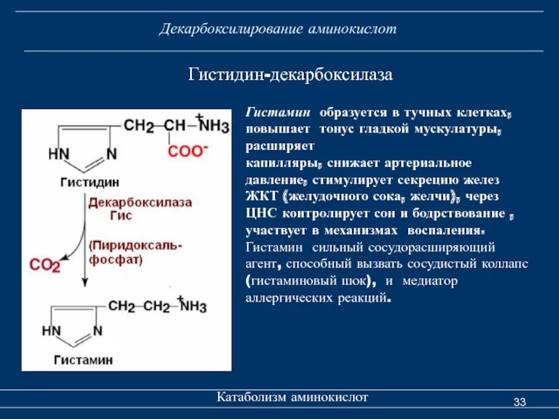 Уровень гистамина