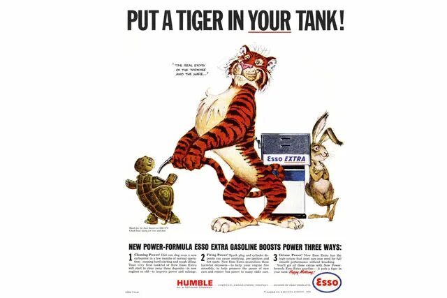 Тайгер читать. Esso Oil реклама тигр. Put a Tiger in your Tank. Puta Tiger in your Tank. Тигр бочка.