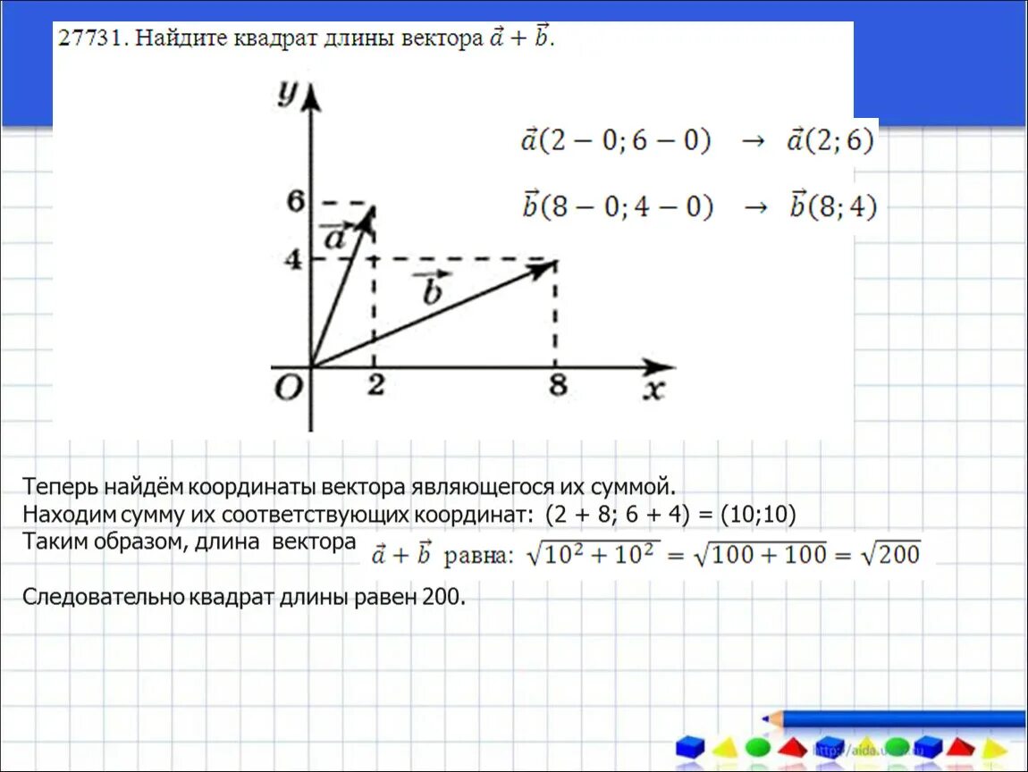 Найти координаты а б