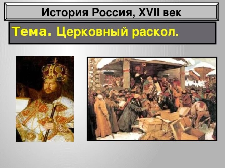 История россии 7 класс церковный раскол