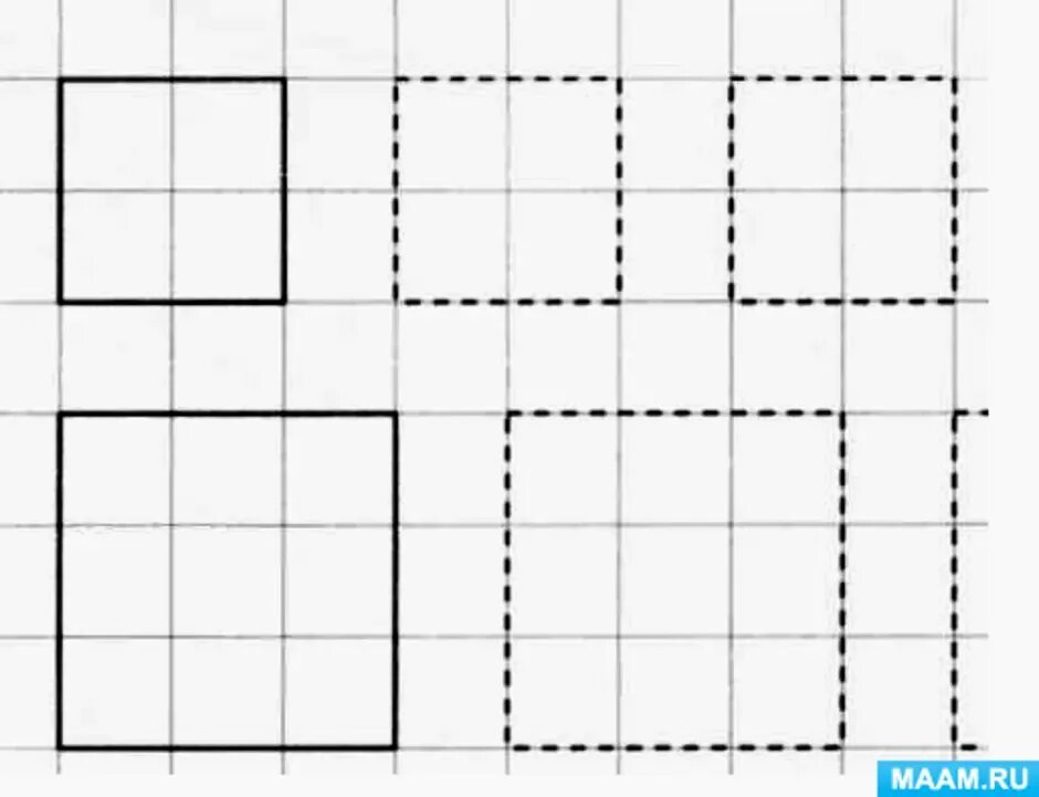 Квадраты для рисования. Фигуры по клеточкам. Рисование по квадратикам. Рисование квадрата по точкам.