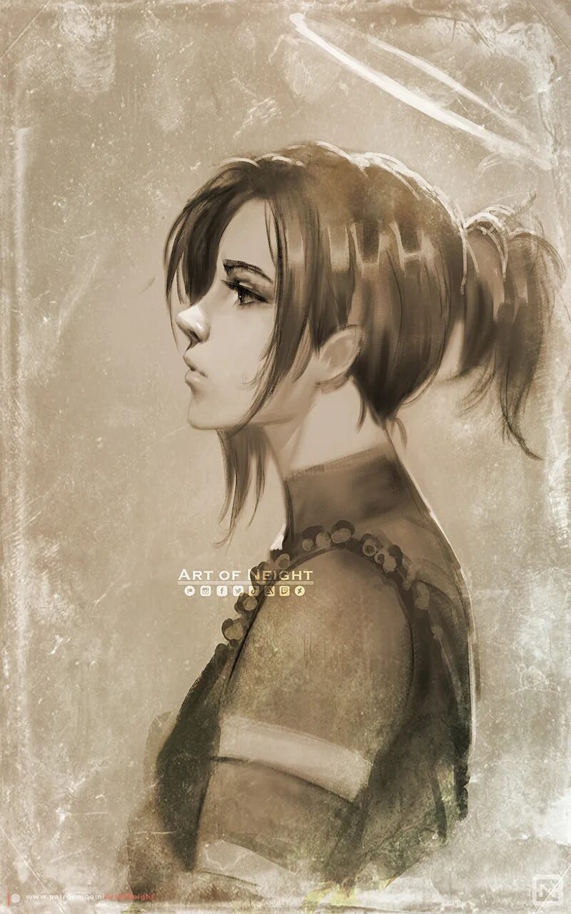 Арт нате. Саша Браус арт. Artofneight Mikasa.