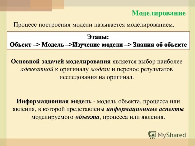 Что из списка является информационной моделью школьника. Процесс построения моделей называется. процесс построения моделей называется моделирование. задачи моделирования исследования оригинала. результатом процесса моделирования является.