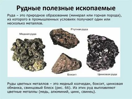 Для получения металлов полезные ископаемые