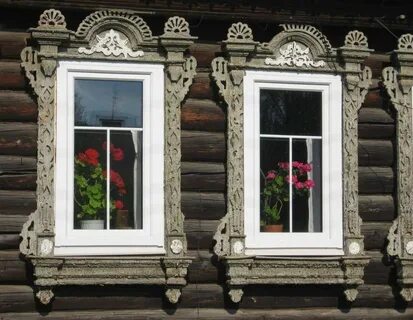 Деревенское пластиковое окно