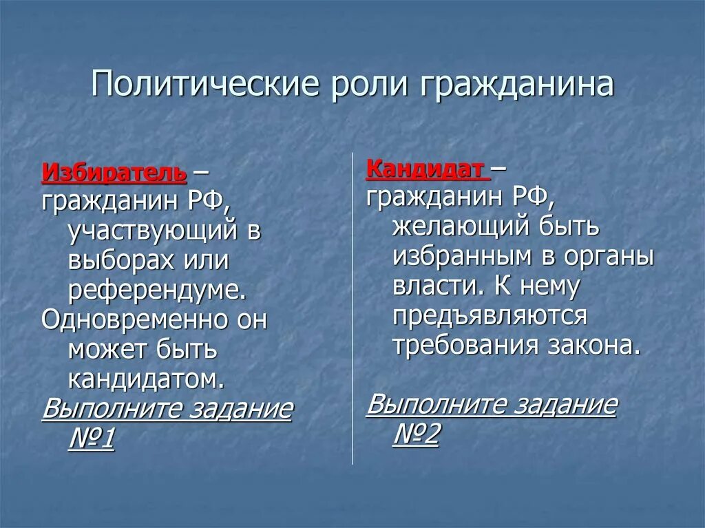 Политические роли гражданина рф