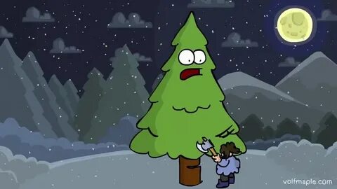 В лесу родилась елочка под ней сидит
