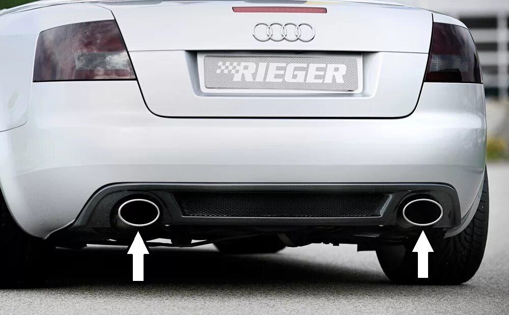 Бампер задний audi. Диффузор задний ауди а4. диффузор заднего бампера audi a4 b6. выхлоп ригер ауди а 7. диффузор е60 заднего бампера rieger.