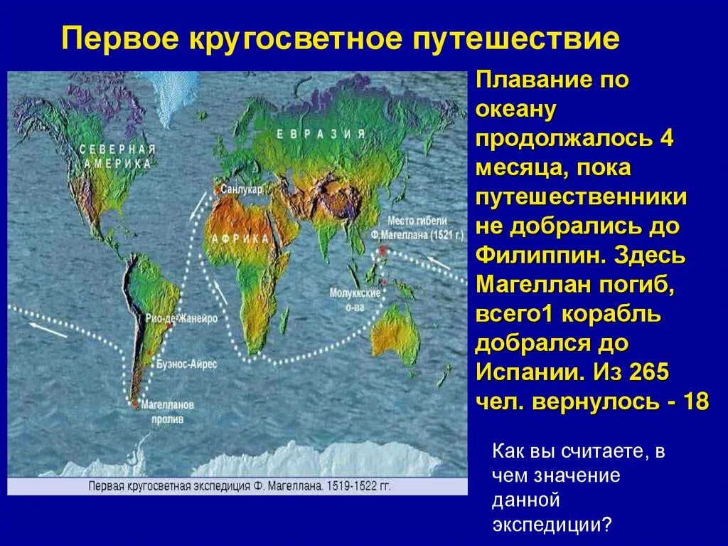 Кругосветное путешествие 5 класс