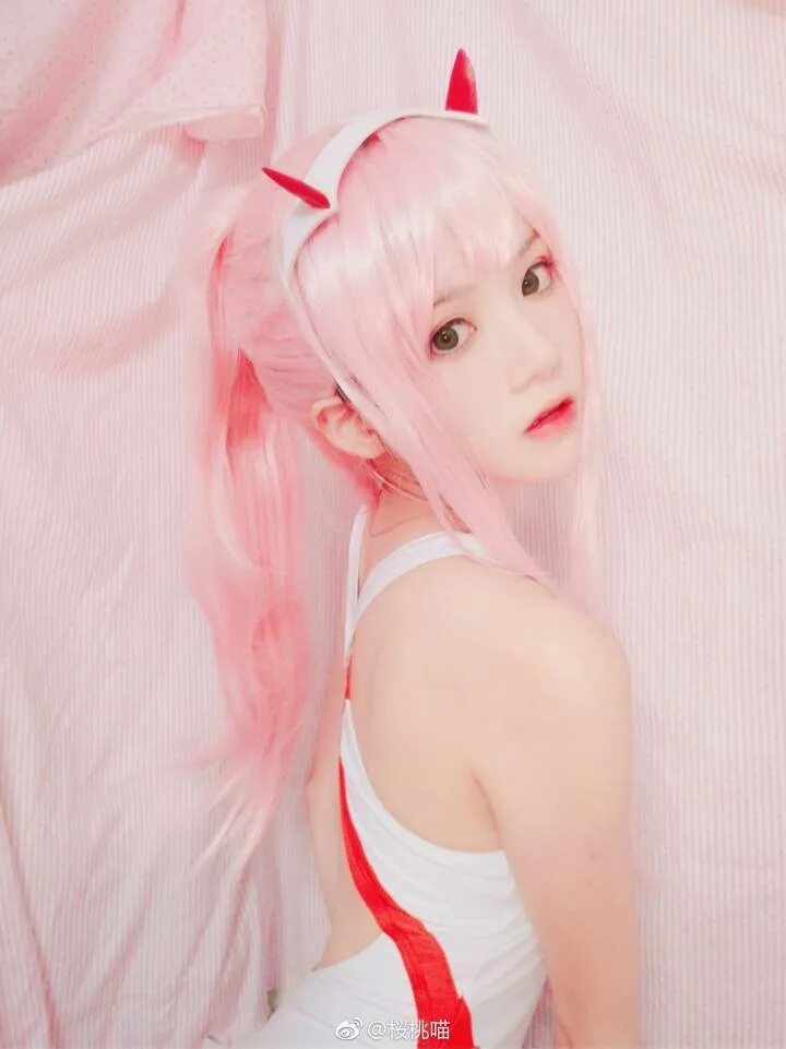 Сенко Zero two. Черри Дарлинг косплей. Zero two косплей. Soda cherry neko