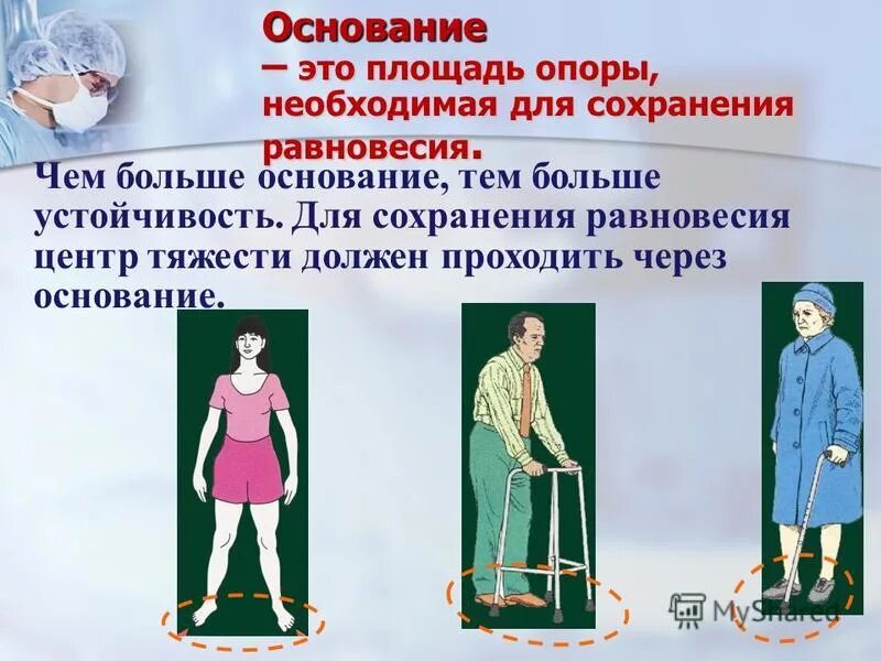 увеличение площади опоры