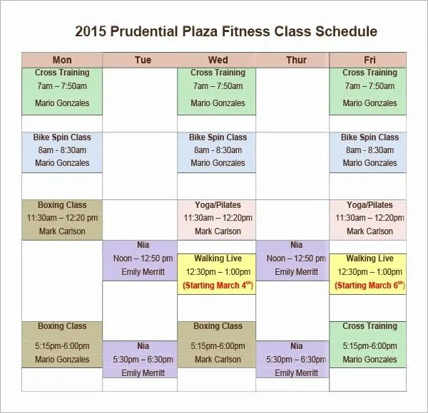 Class schedule. Course schedule. train schedule. my class schedule. training schedule.