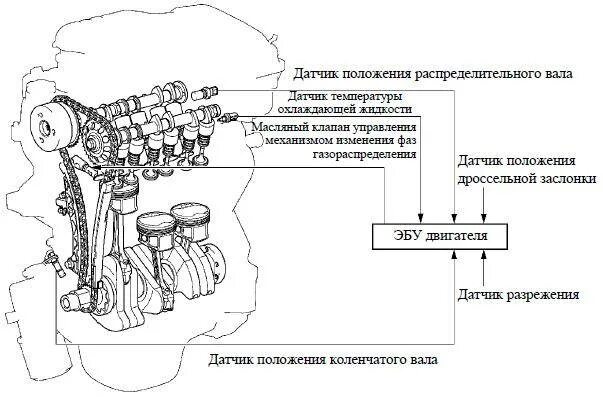 Низкое положение датчика распредвала. Датчик распредвала на двигателе 2 az-fe. датчик распредвала 7афе. датчик распредвала 7а фе. 3s fe датчик коленвала схема.